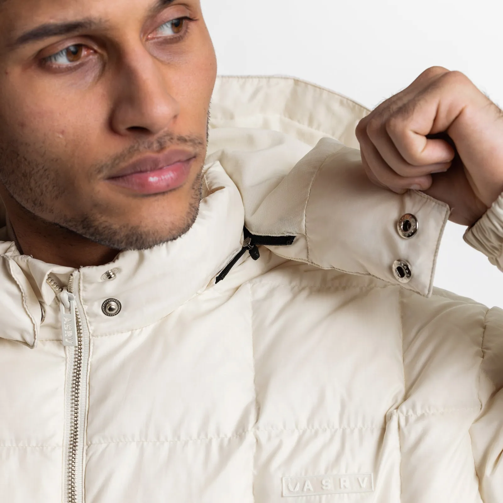 0551. Weather-Ready Down Puffer Jacket - Ivory Cream