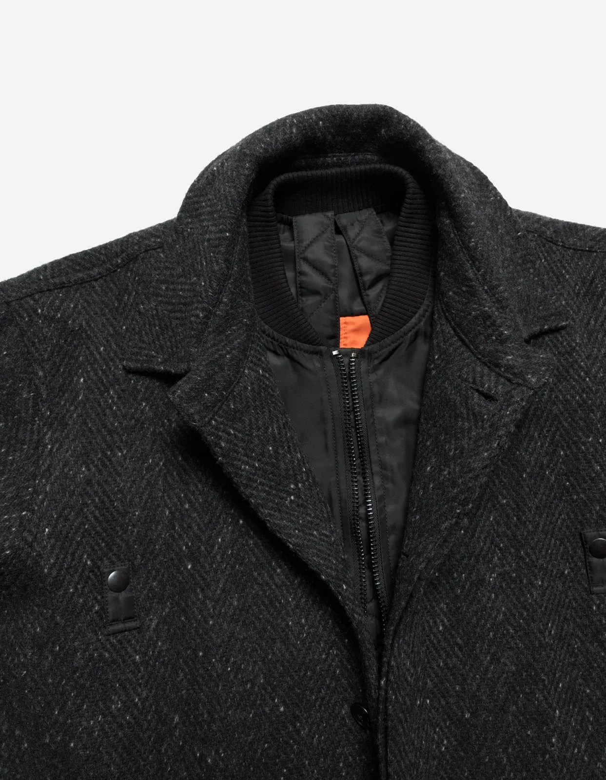 5333 Wool MA Mac Coat Black