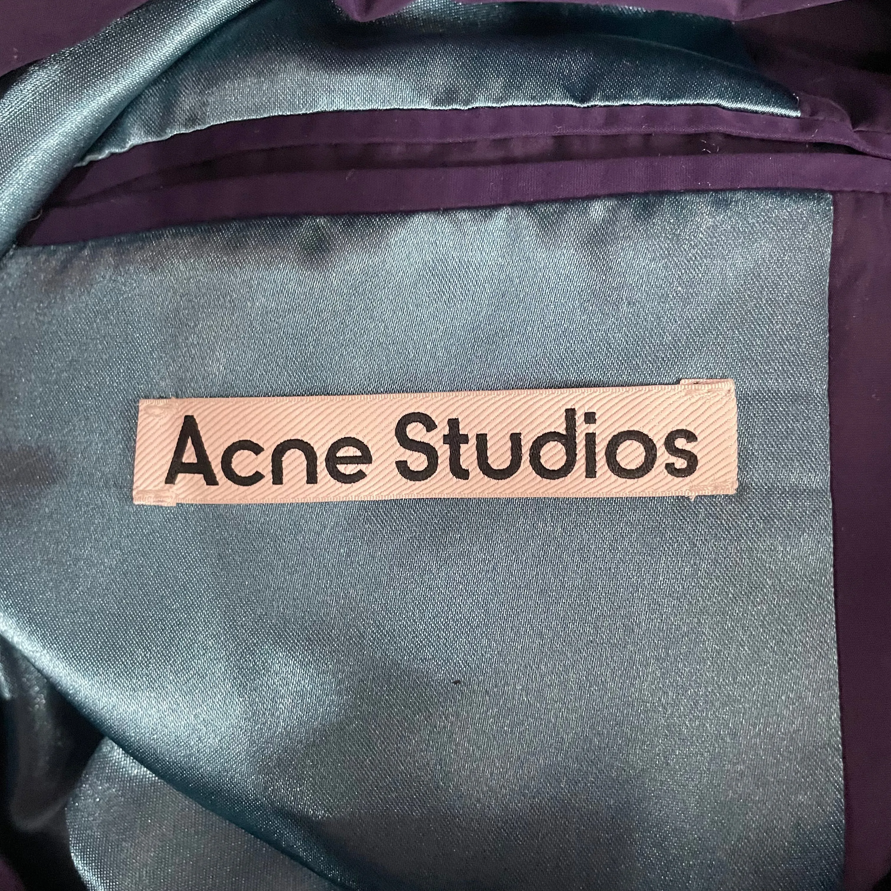 Acne Studios/Trench Coat/48/Nylon/PPL/BLUE SATIN INTERIOR