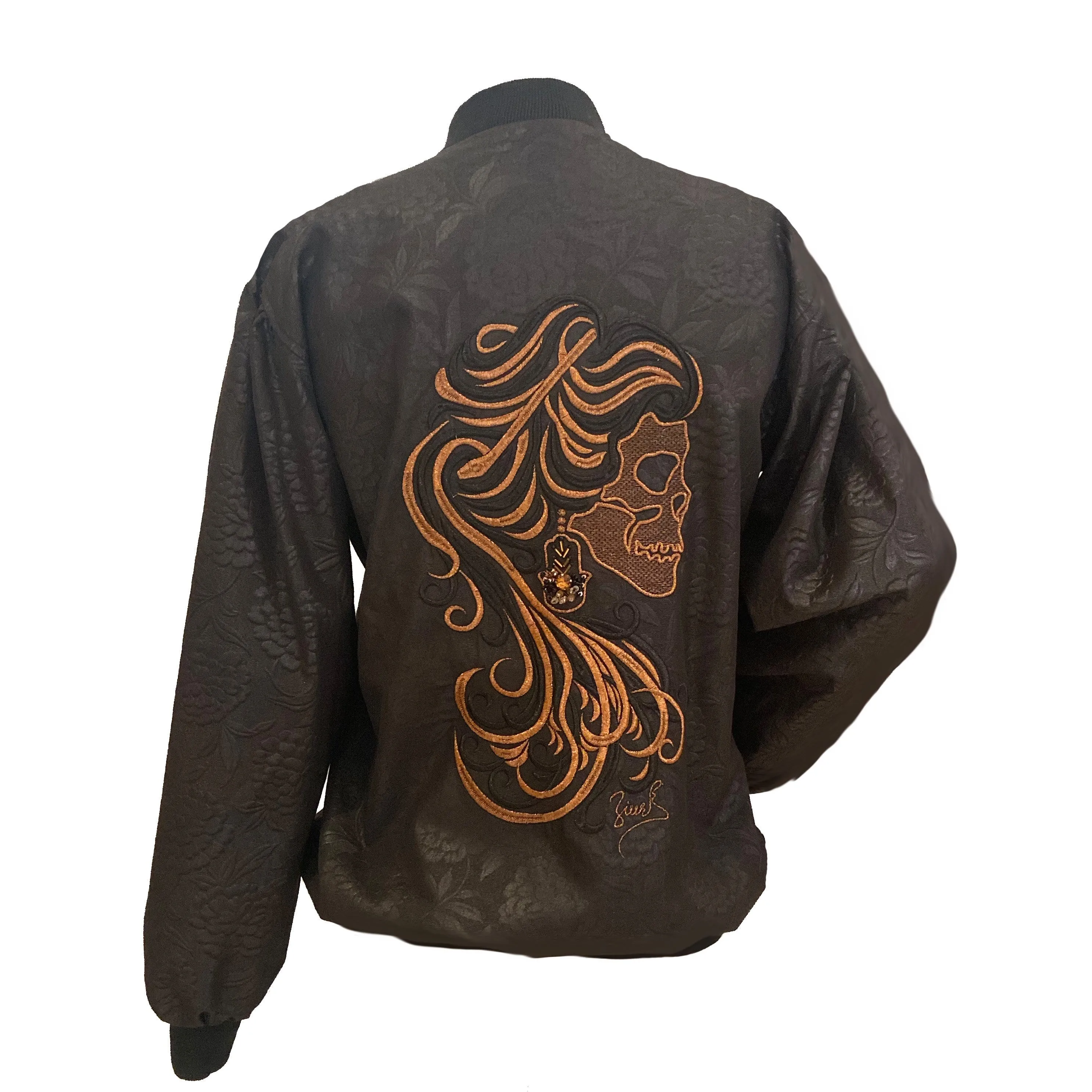 Aicha Leather Effect Bomber Jacket