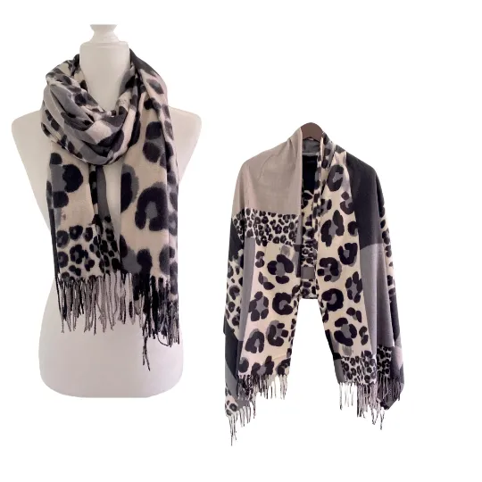 Animal Print Fall/Winter Long Scarves