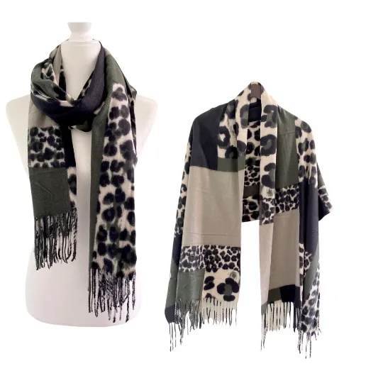 Animal Print Fall/Winter Long Scarves