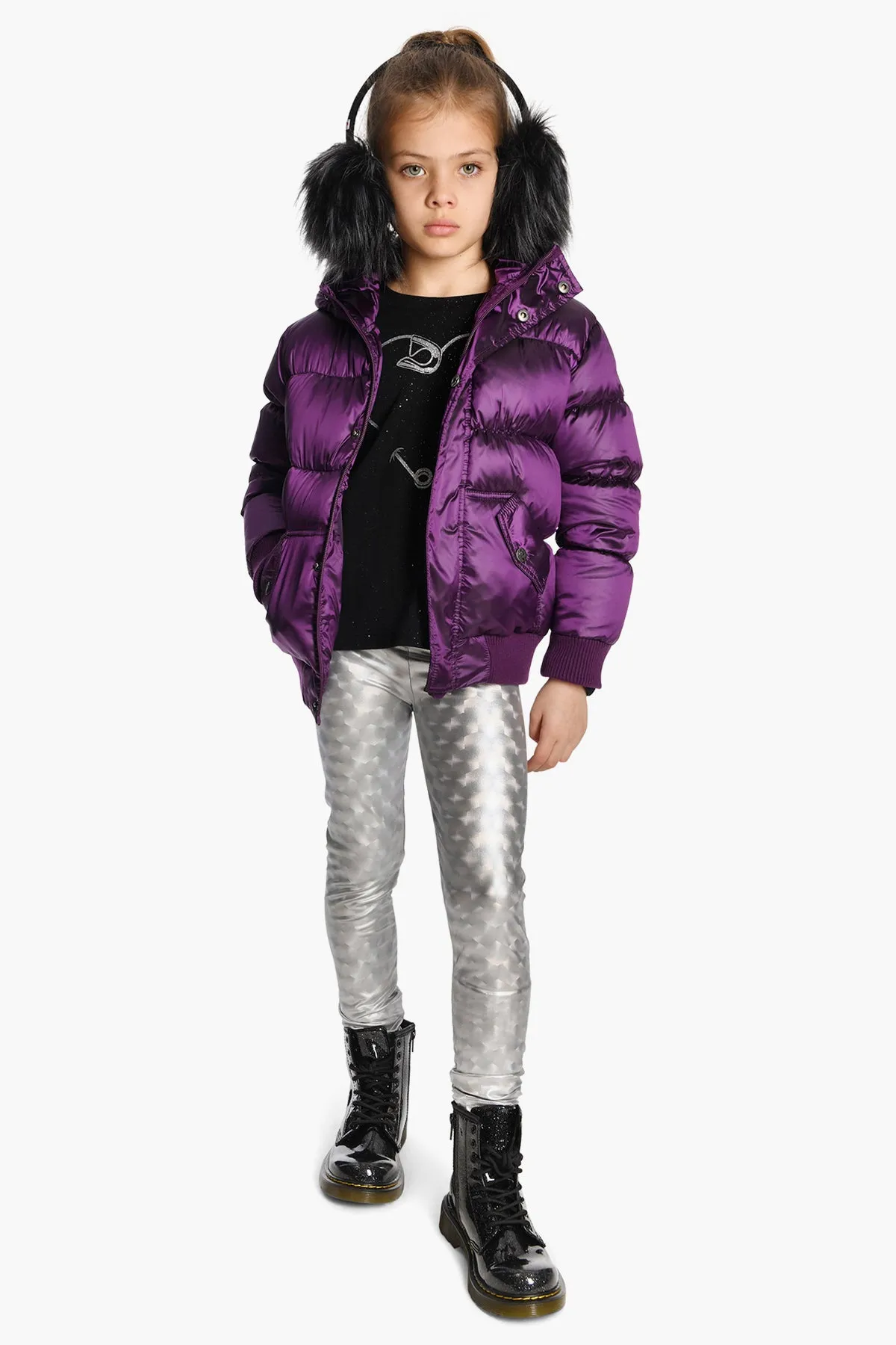 Appaman Girls Grape-Colored Puffy Coat