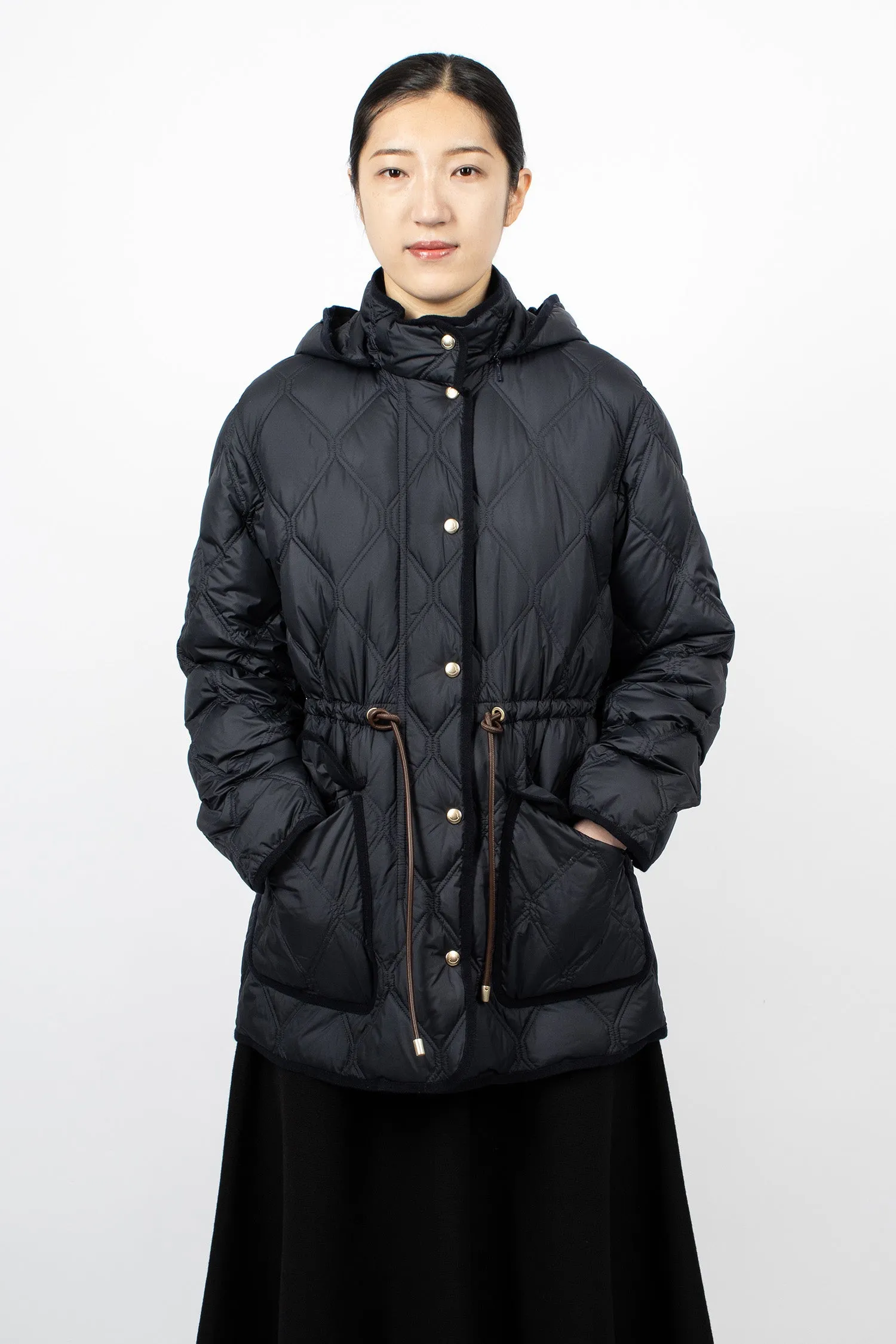 Ars Short Down Jacket Navy Blue