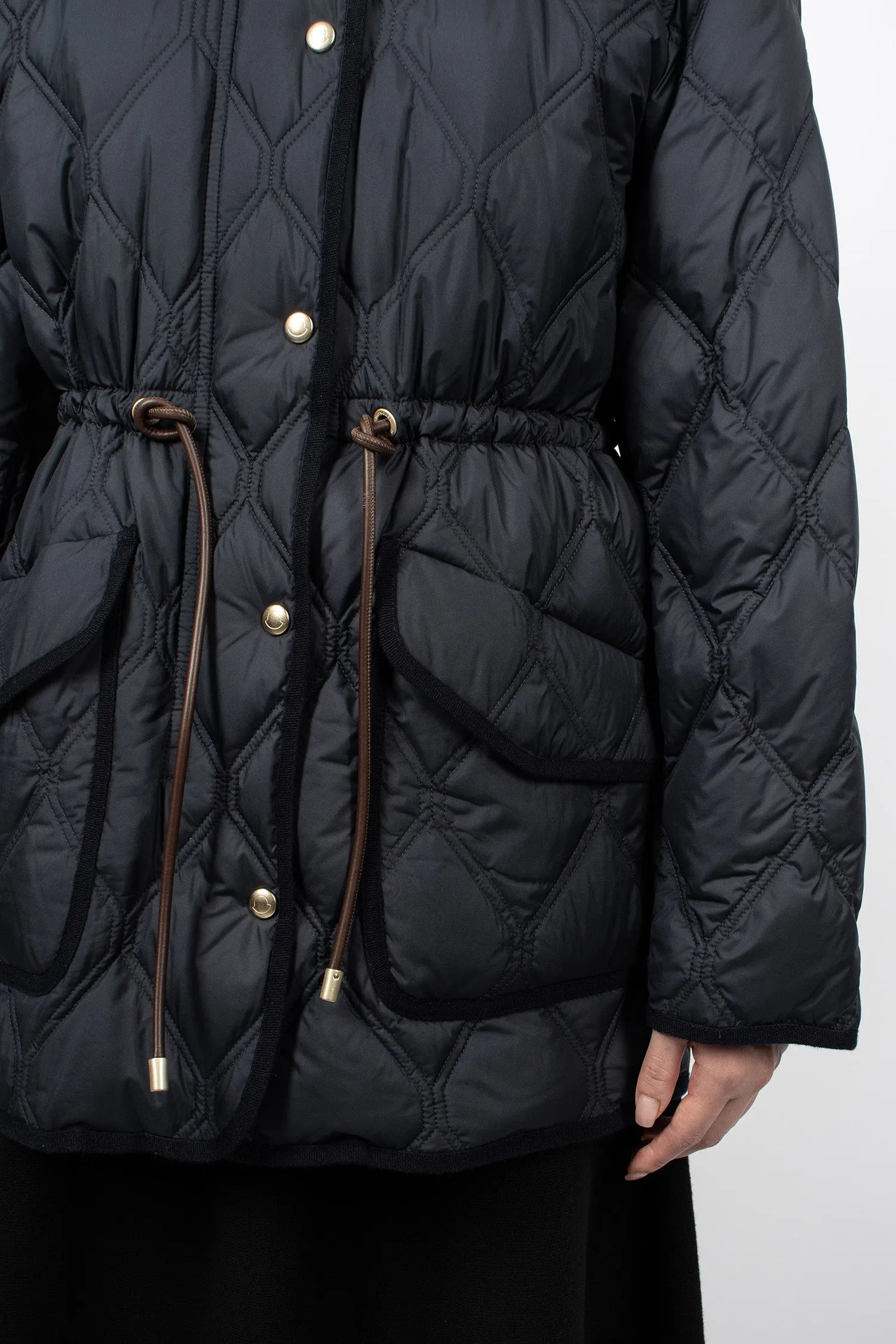 Ars Short Down Jacket Navy Blue