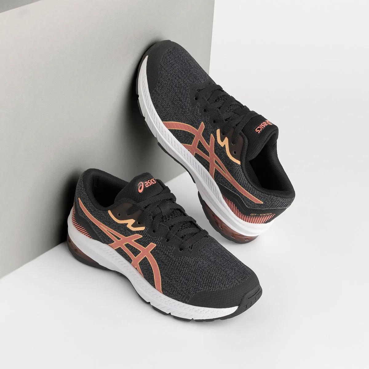 Asics GT 1000 11 GS Kids Black Papaya   