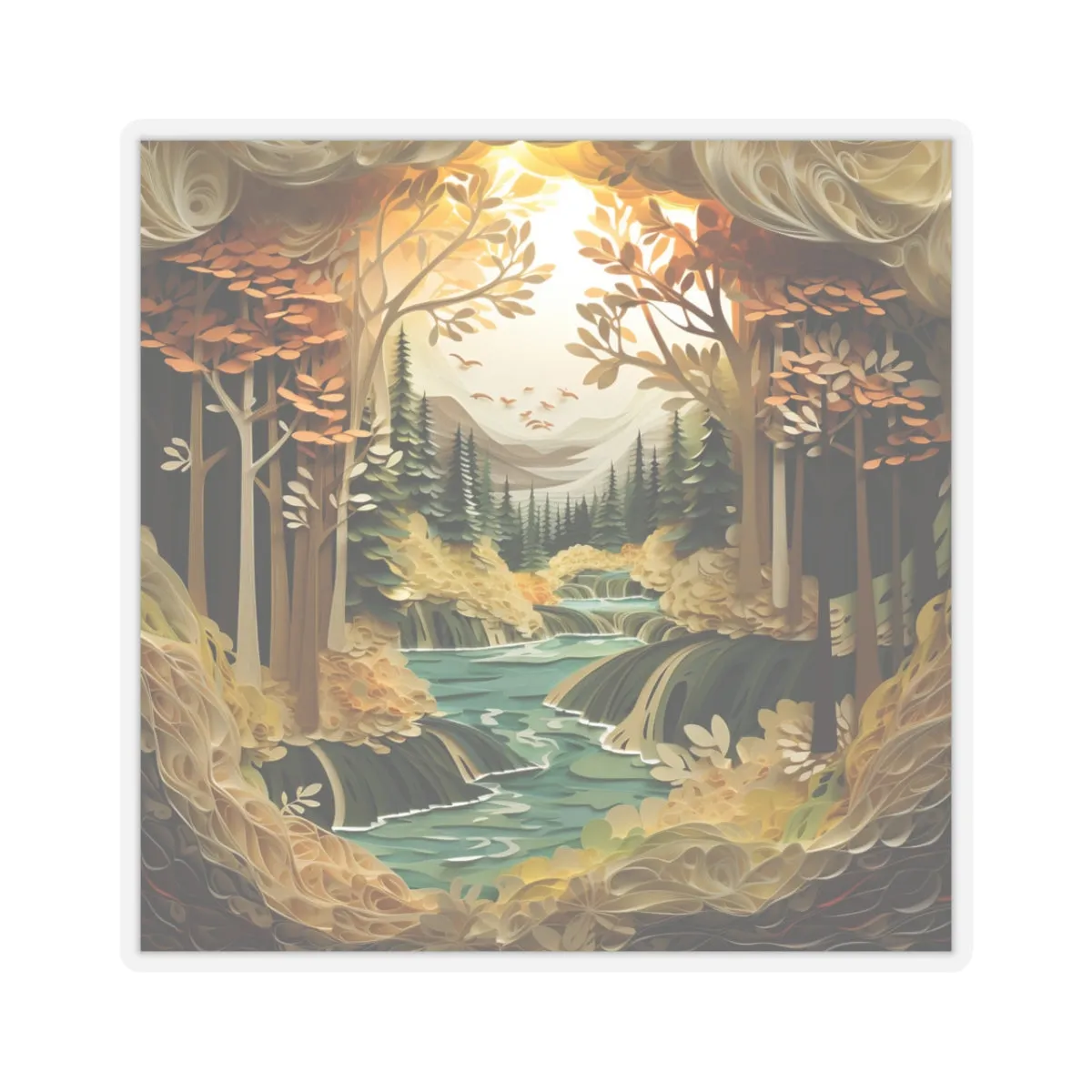 Aspen Autumn Serenity Kiss-Cut Stickers