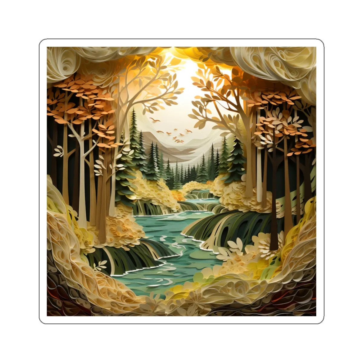 Aspen Autumn Serenity Kiss-Cut Stickers