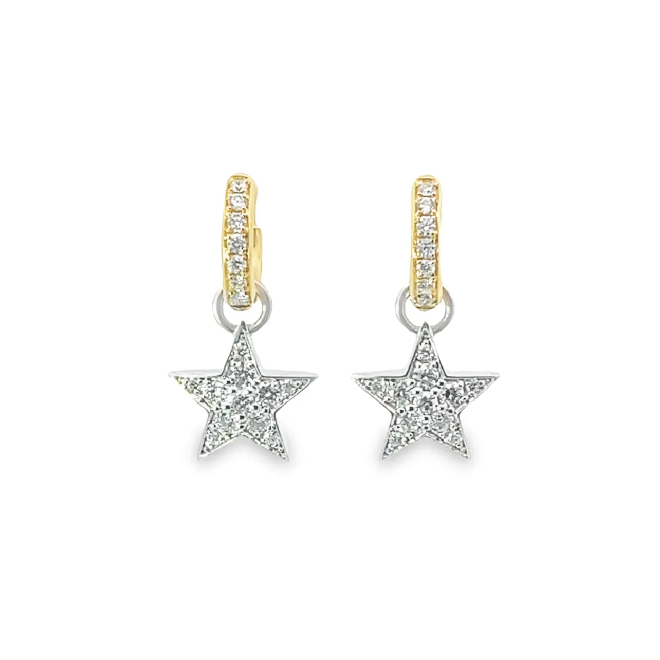 Aspery and Guldag White Diamond Star Earrings