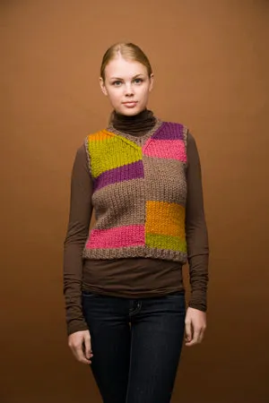 Autumn Beauty Color Block Vest (Knit)