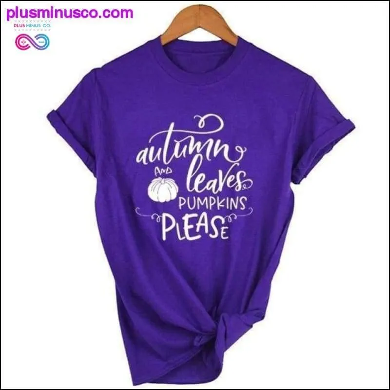 Autumn Leaves Colored T-Shirt || PlusMinusco.com