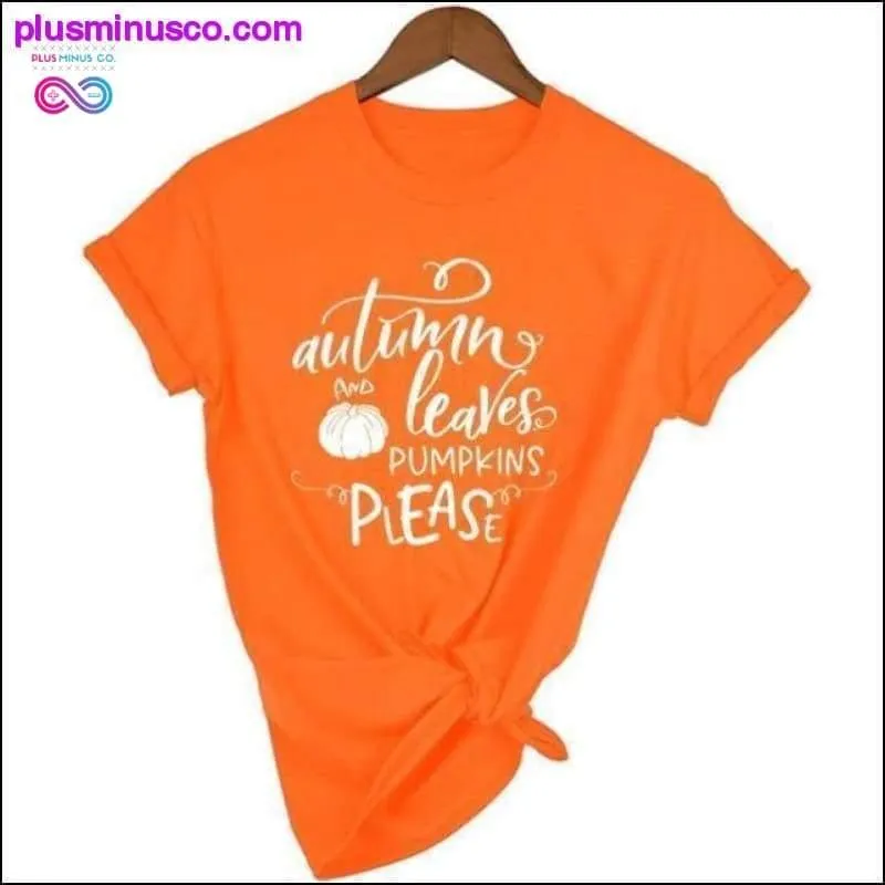 Autumn Leaves Colored T-Shirt || PlusMinusco.com