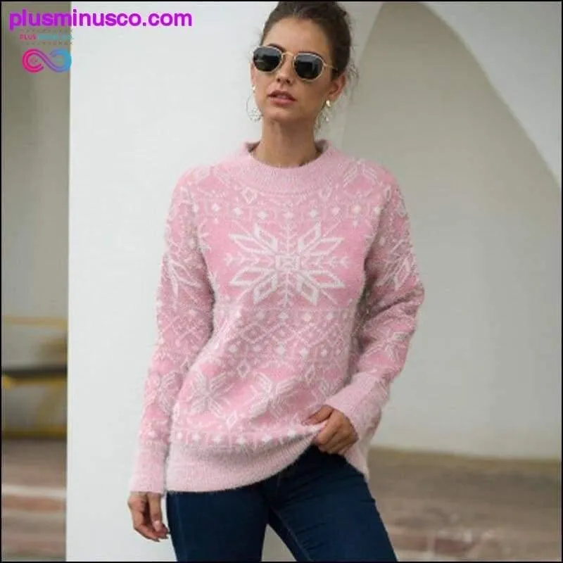 Autumn winter sweater women casual retro cashmere Christmas