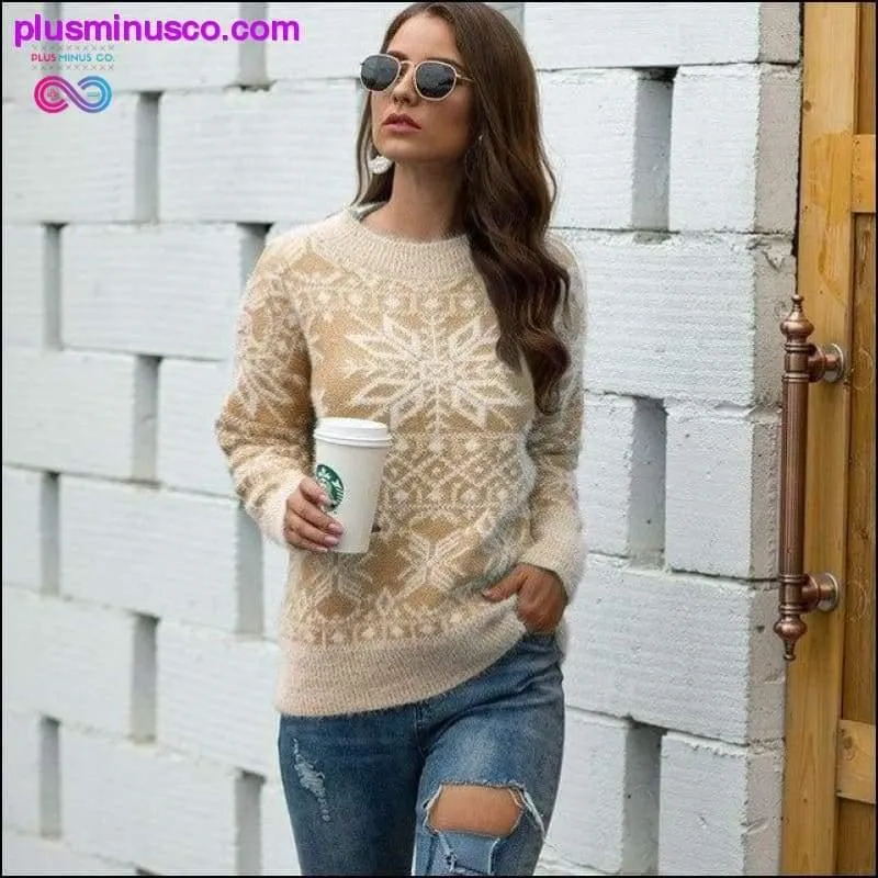 Autumn winter sweater women casual retro cashmere Christmas