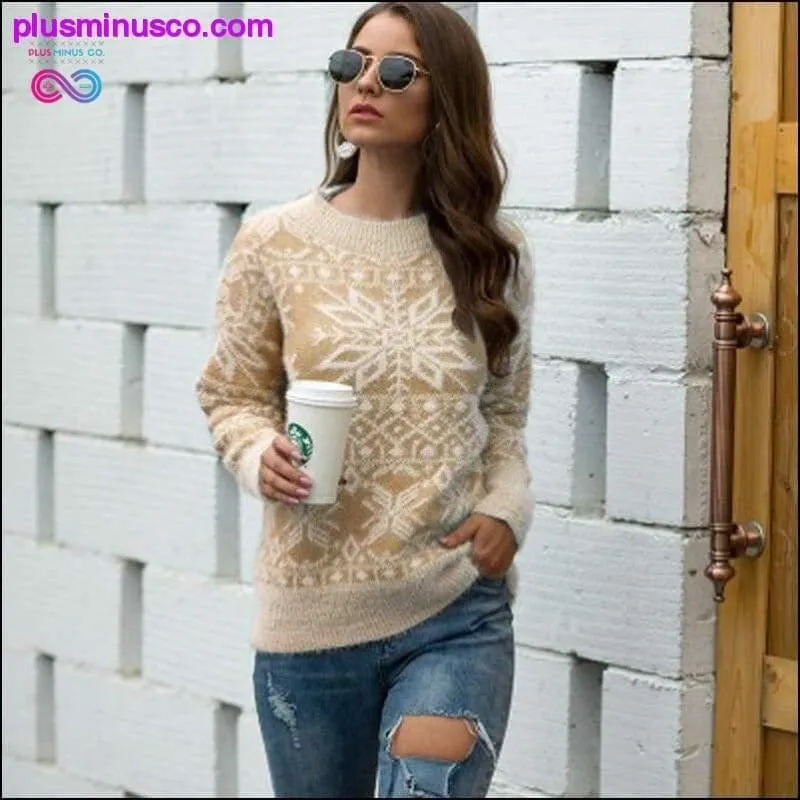 Autumn winter sweater women casual retro cashmere Christmas