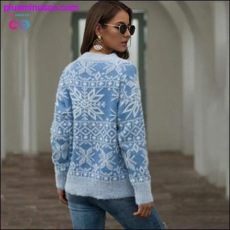 Autumn winter sweater women casual retro cashmere Christmas