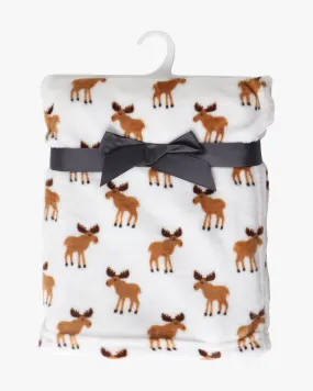 Baby Fleece Blanket - Moose Print