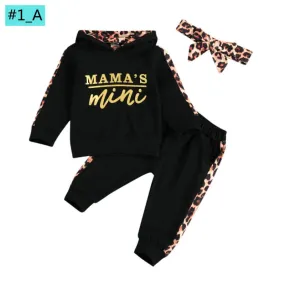 Baby Girl Spring Autumn 3pc Leopard Style Tracksuit Set