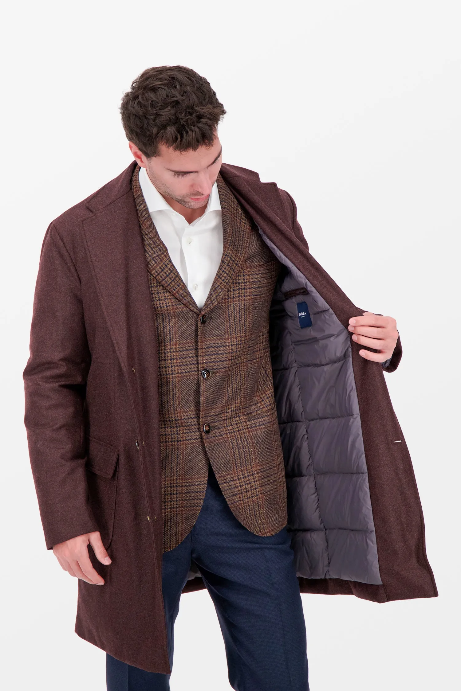 Barba Napoli Burgundy Spider Coat