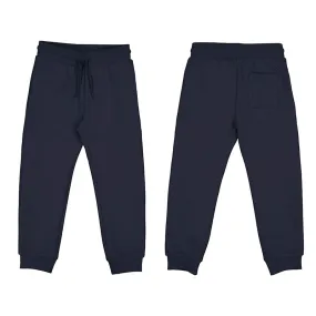 Basic Cuffed Fleece Pant-Navy