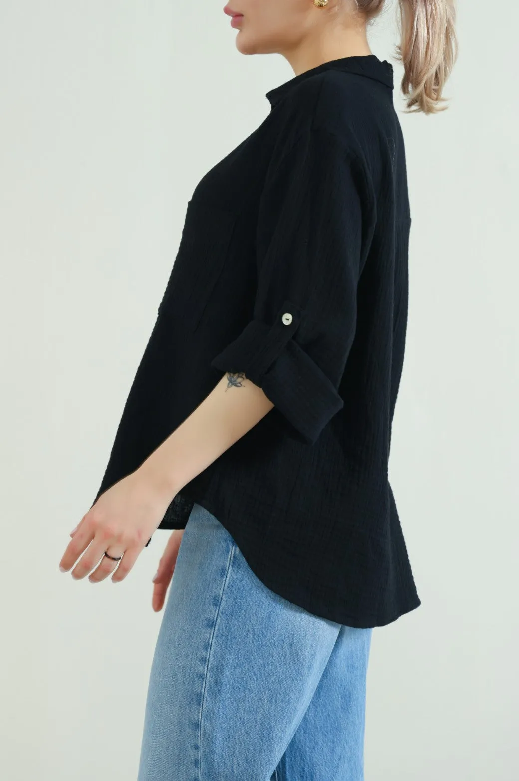 BASIC MUSLIN BUTTON DOWN