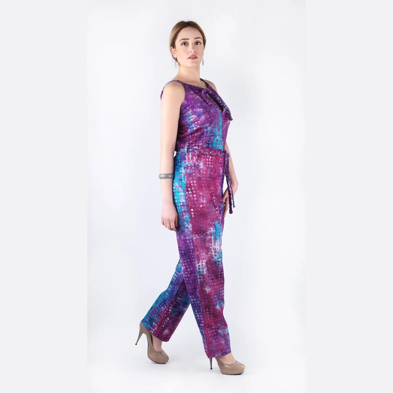 Batik Purple Romper Suit