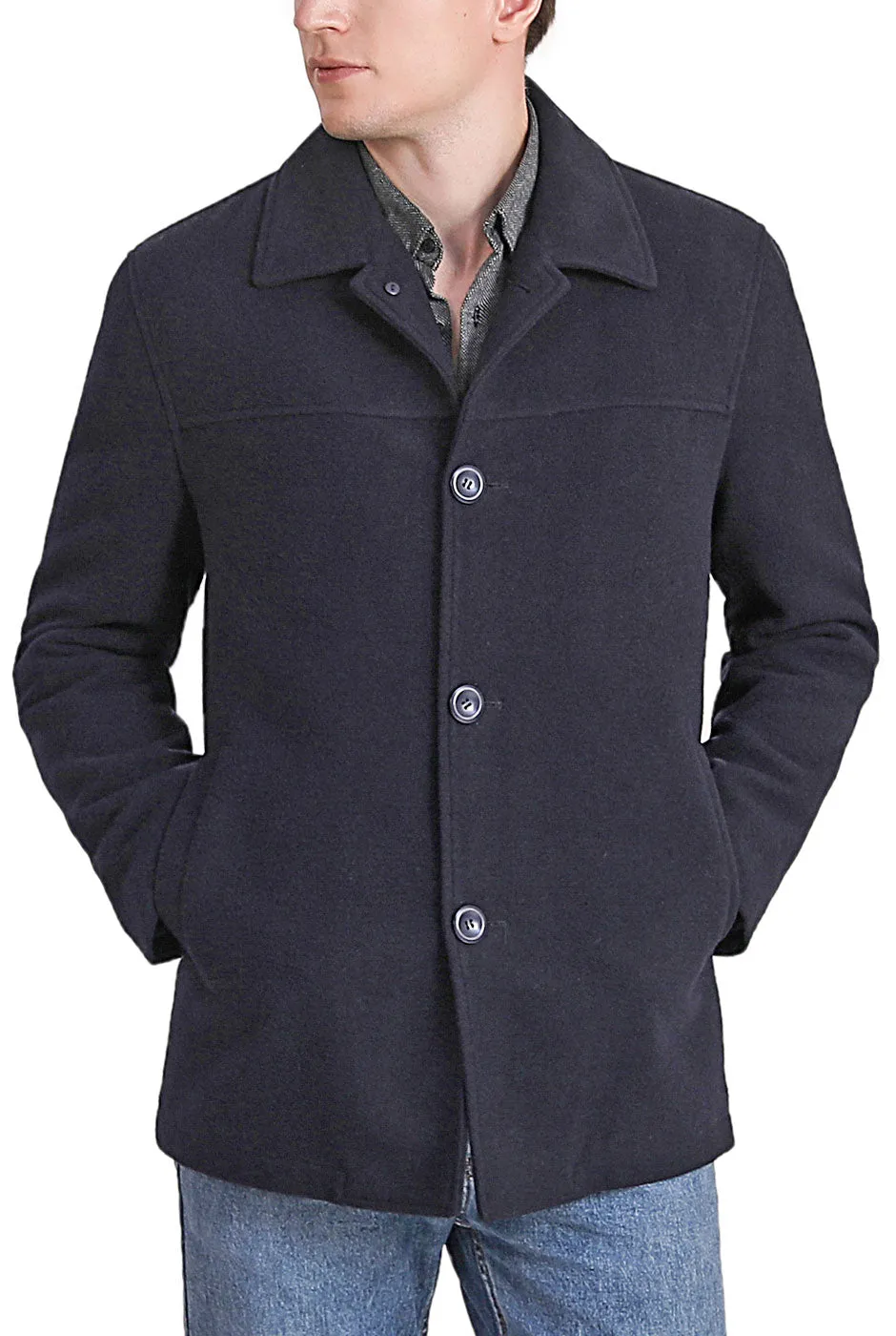 Matthew Mens Wool Blend Car Coat by BGSD