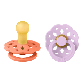 BIBS Boheme Pacifier 2 Pack - Papaya/Violet Sky