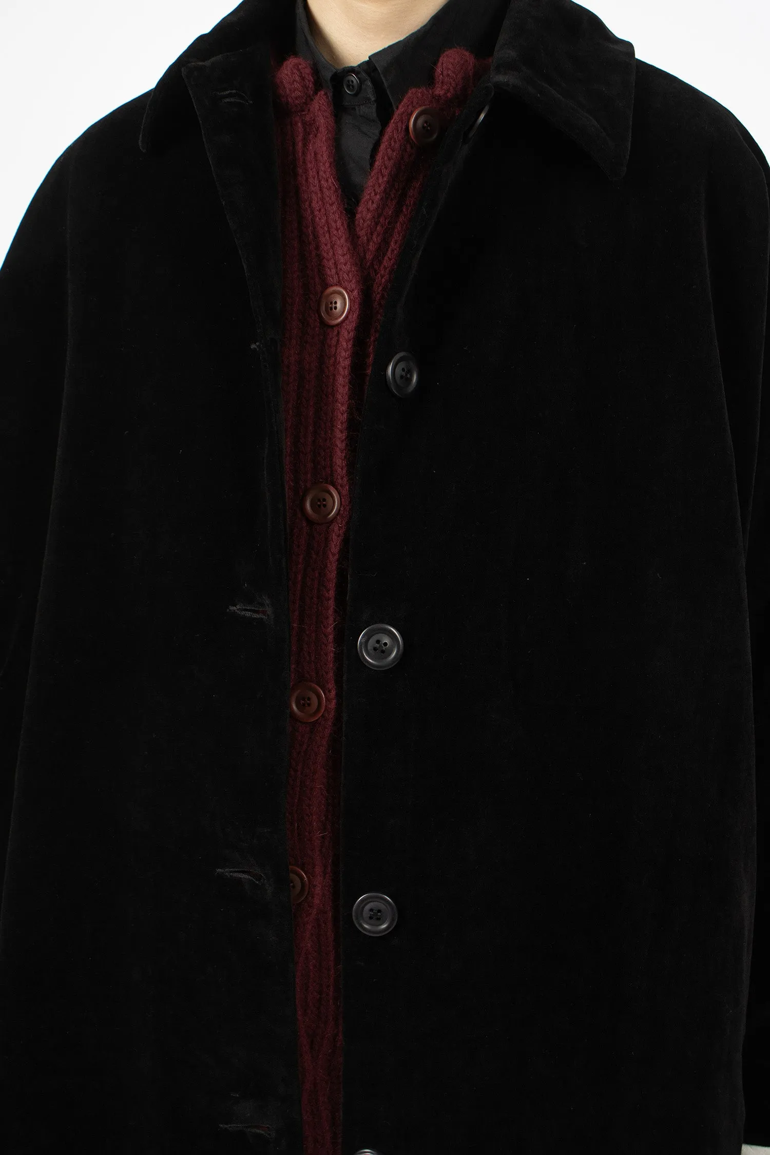 Big Blobby Coat Velvet Black