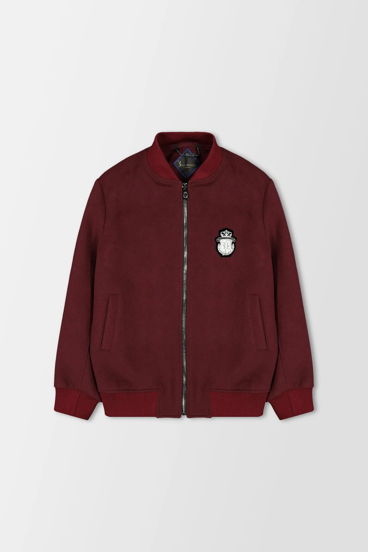 Billionaire Burgundy Bomber Jacket