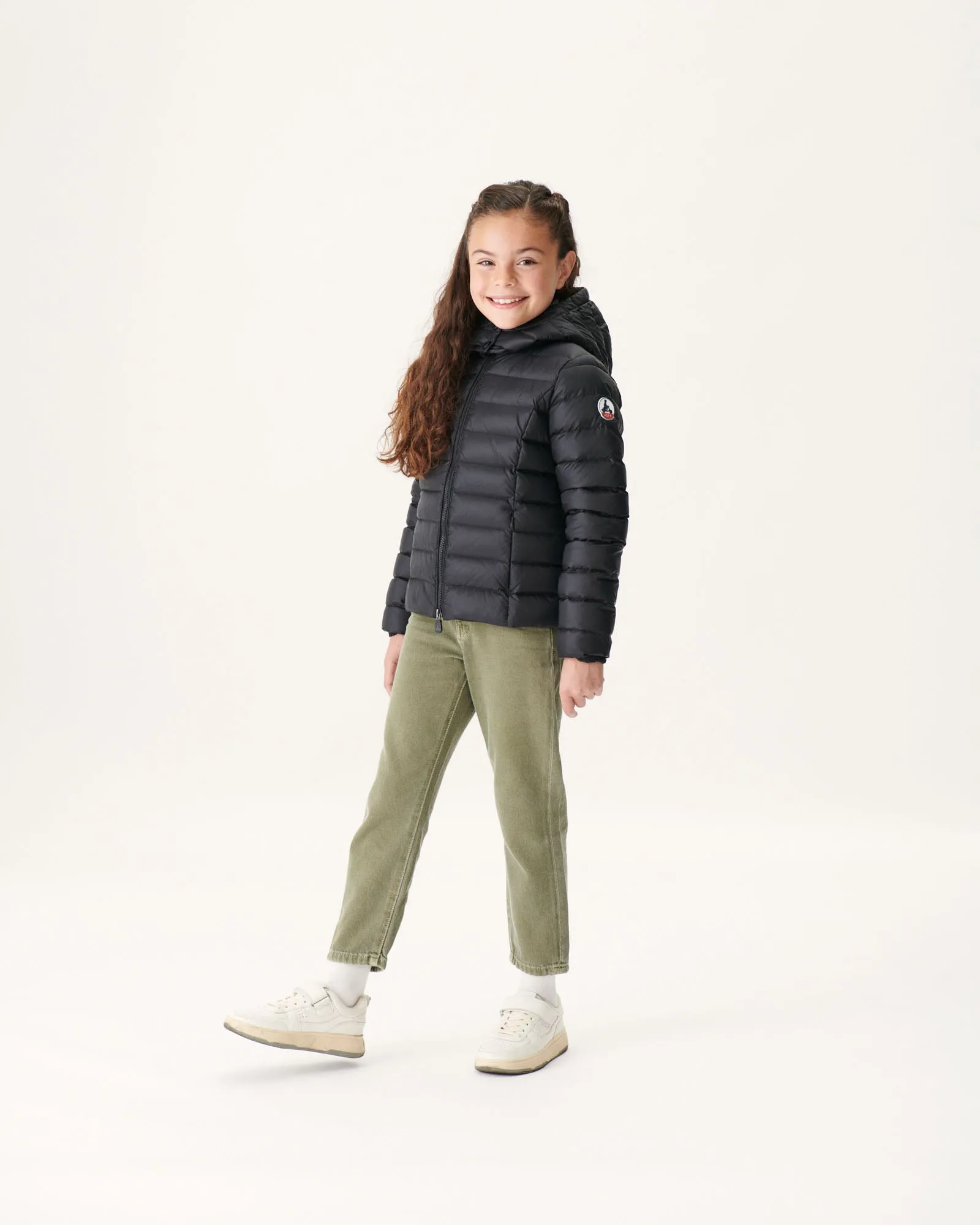 Black Hooded Down Jacket Opale