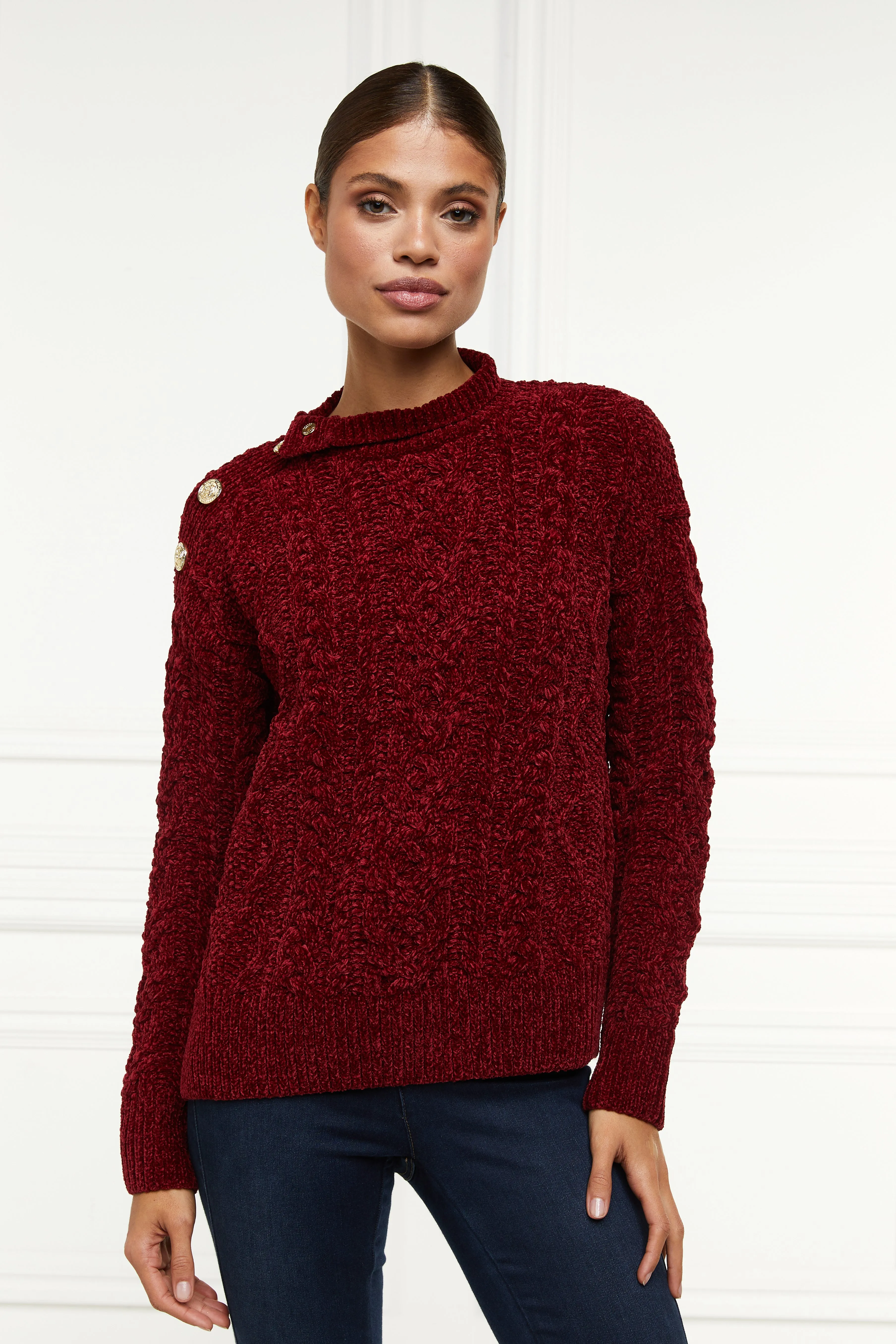 Brompton Cable Knit (Winter Berry)