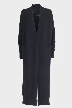 Cashmere and Silk Stretch Knit Coat