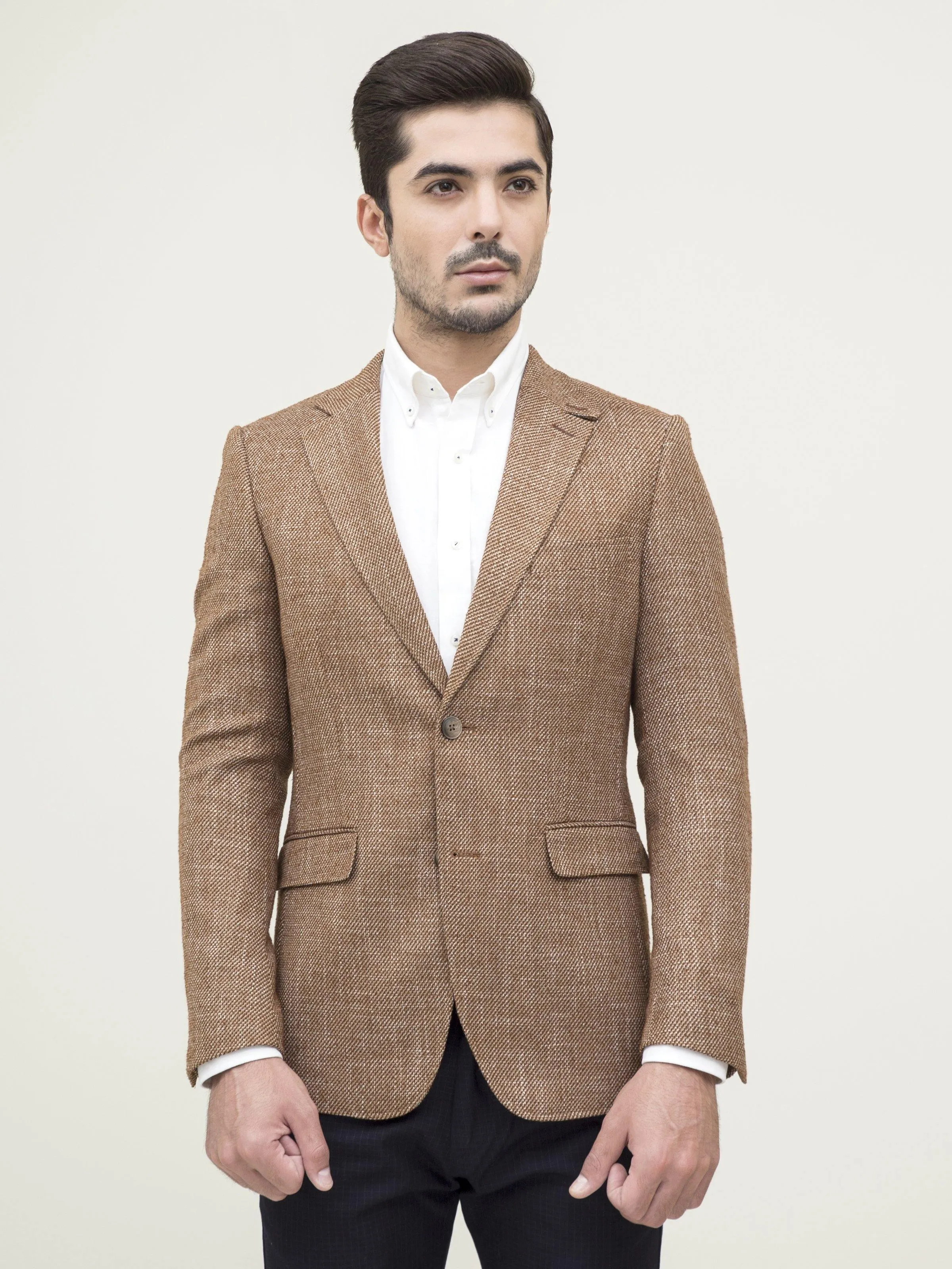 CASUAL COAT SLIM FIT BROWN