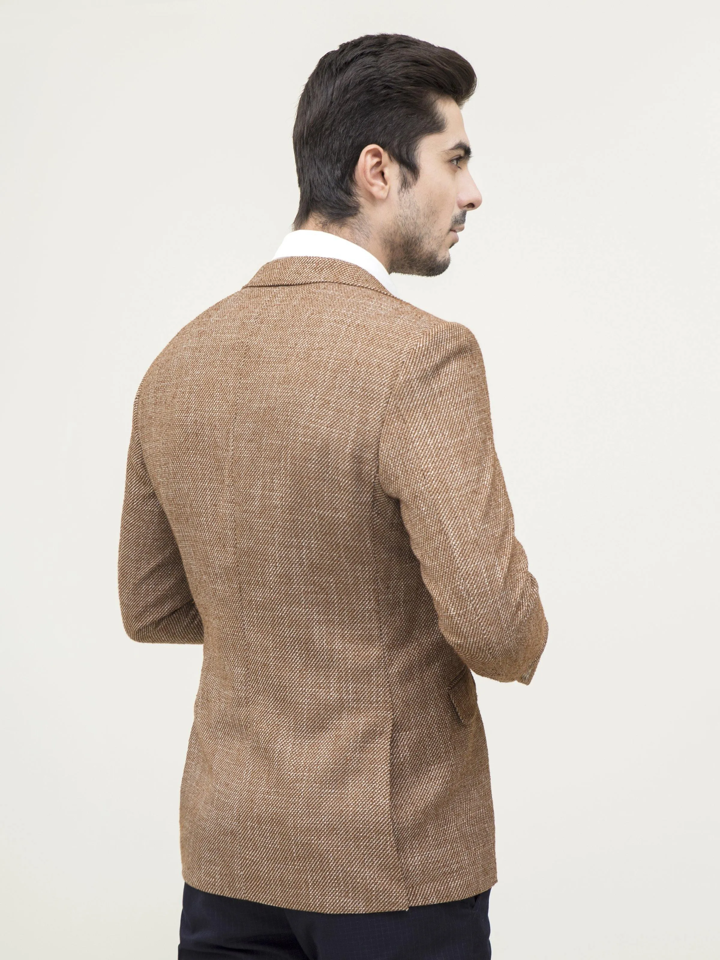 CASUAL COAT SLIM FIT BROWN