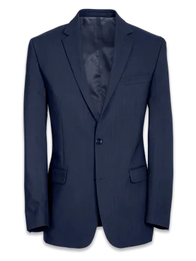 Classic Fit Essential Wool Notch Lapel Suit Jacket - Navy