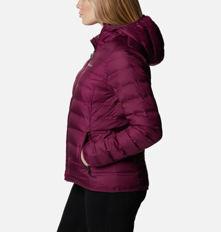 Columbia Ladies Lake 22 Short Hooded Down Jacket-BERRY