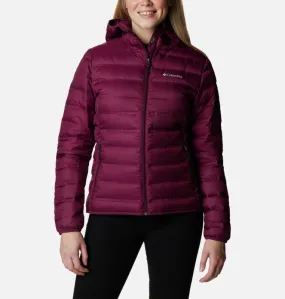 Columbia Ladies Lake 22 Short Hooded Down Jacket-BERRY