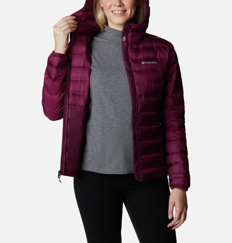 Columbia Ladies Lake 22 Short Hooded Down Jacket-BERRY