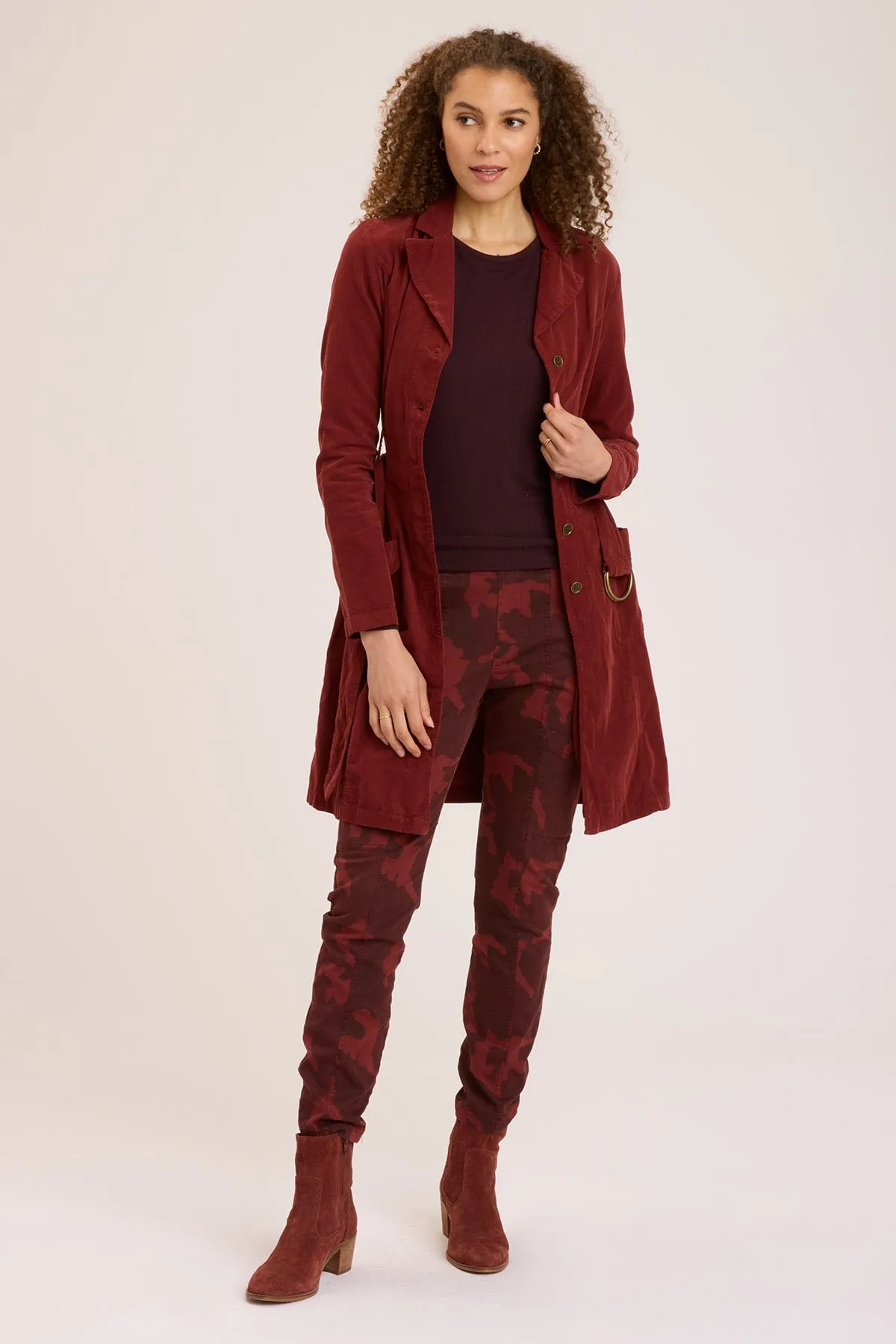 Cord Belted Trench