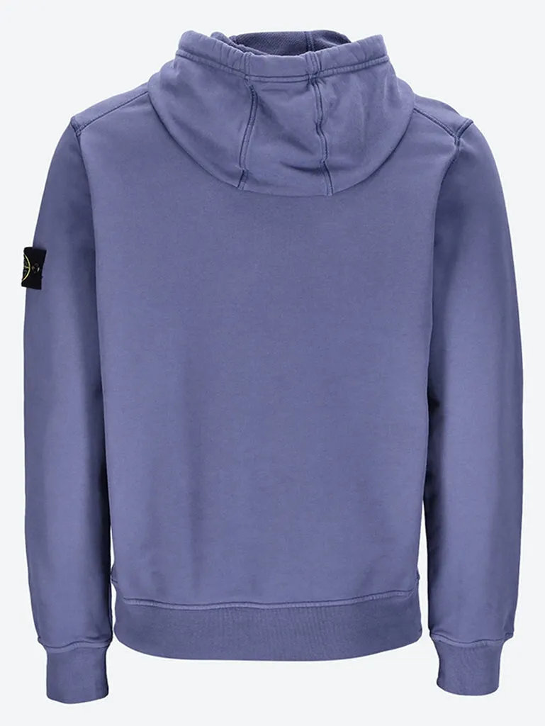 Cotton fleece garment dyed sweatshirt