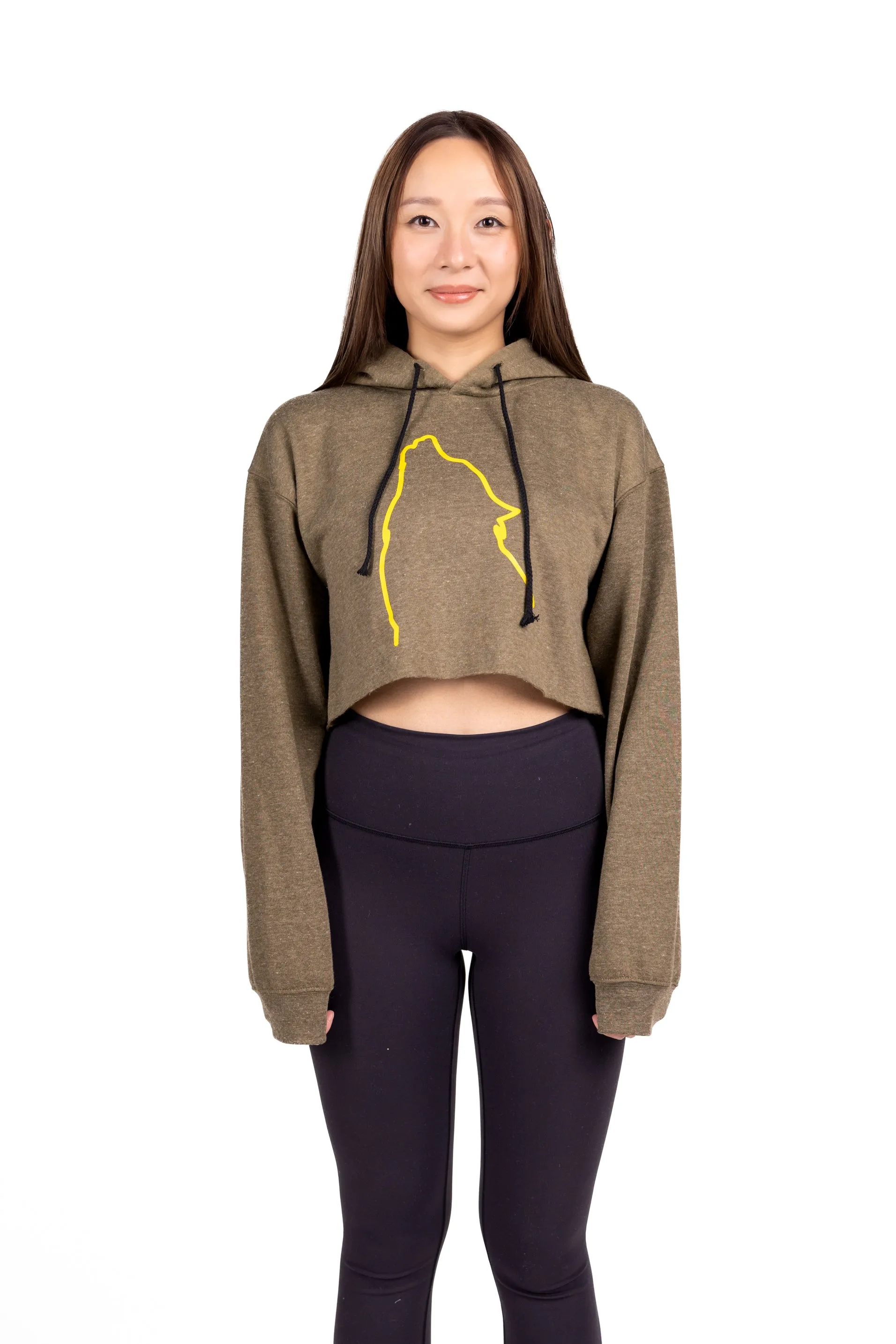 Cropped Fleece Hoodie