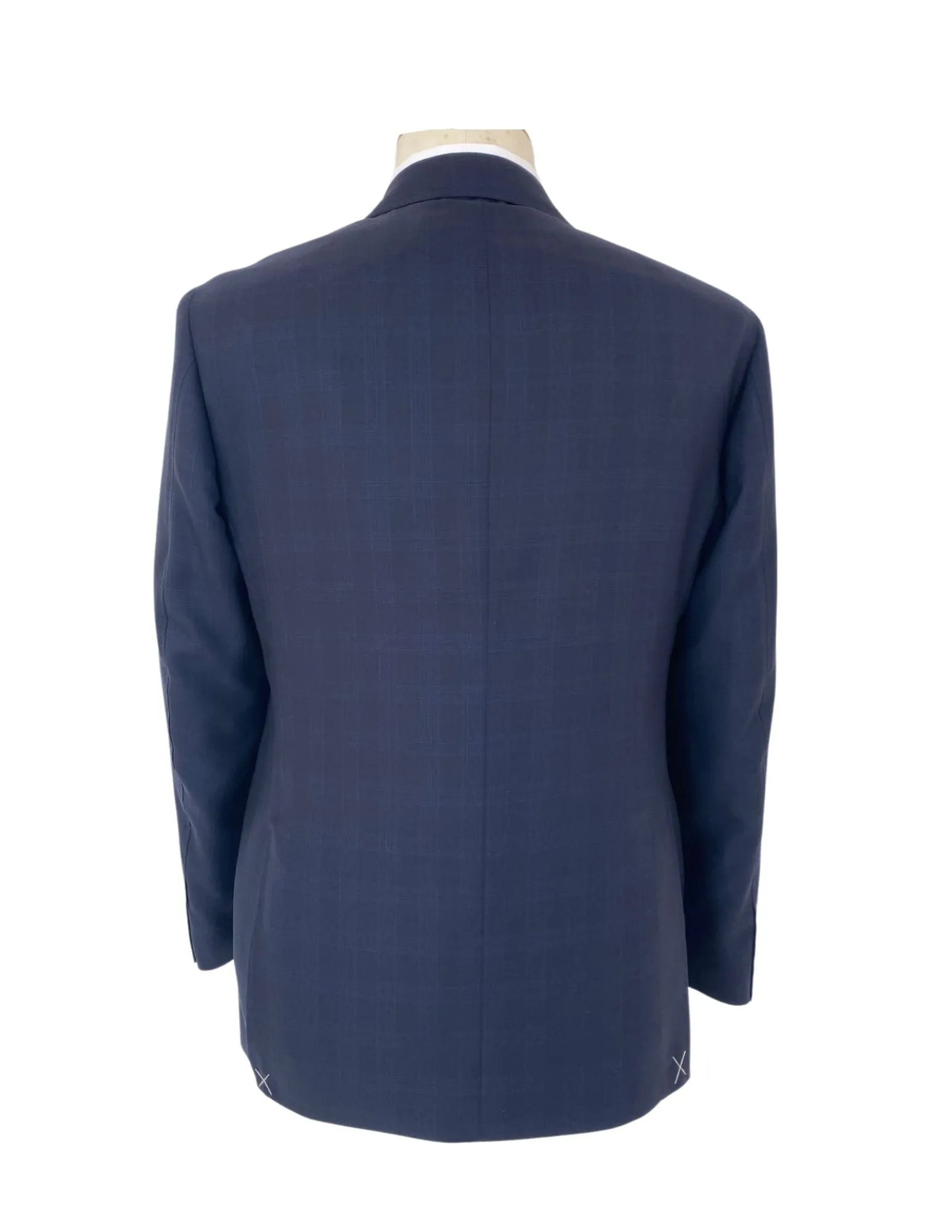 Dark Navy Tonal Plaid Suit