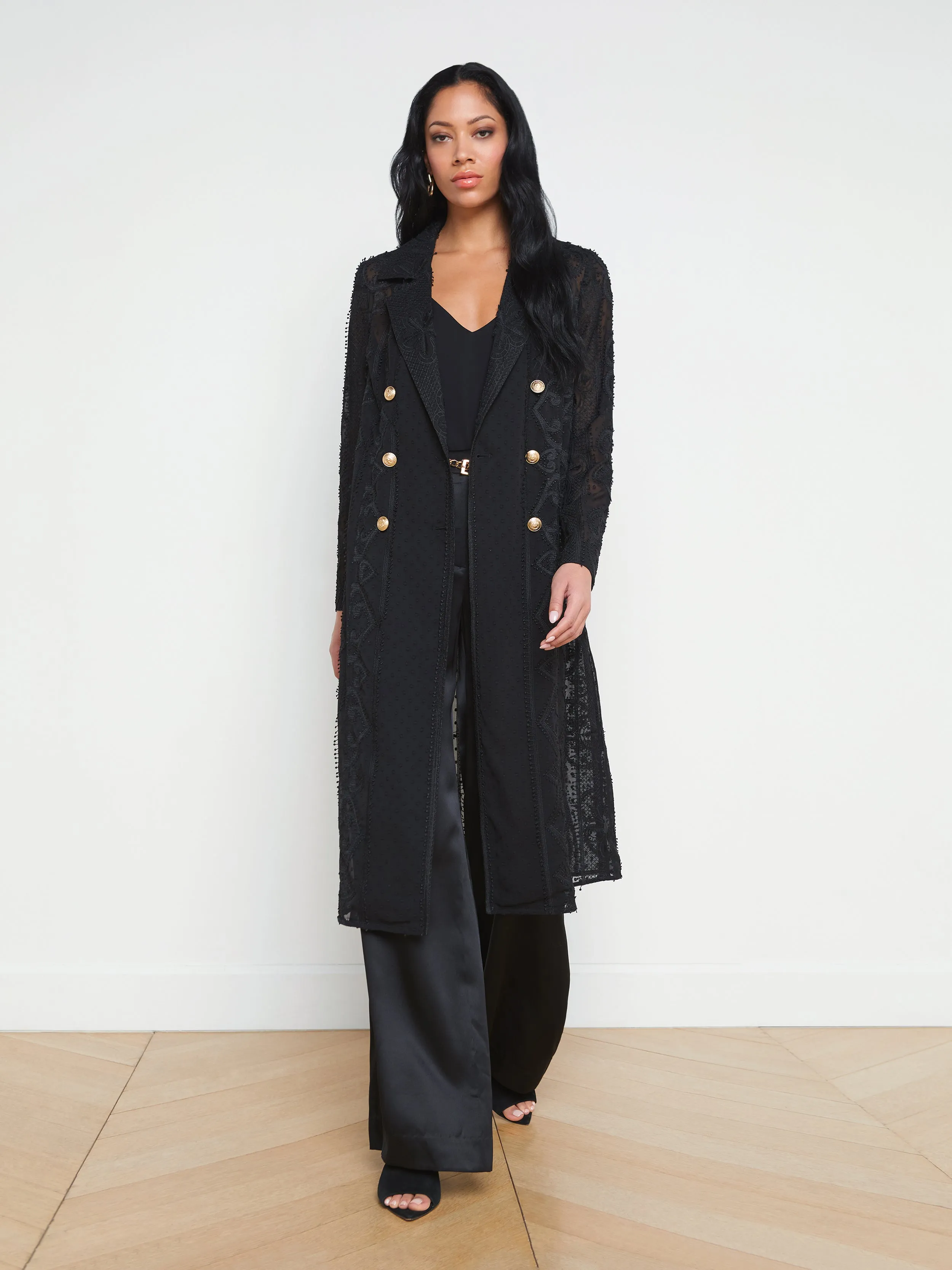 Dottie Lace Trench Coat