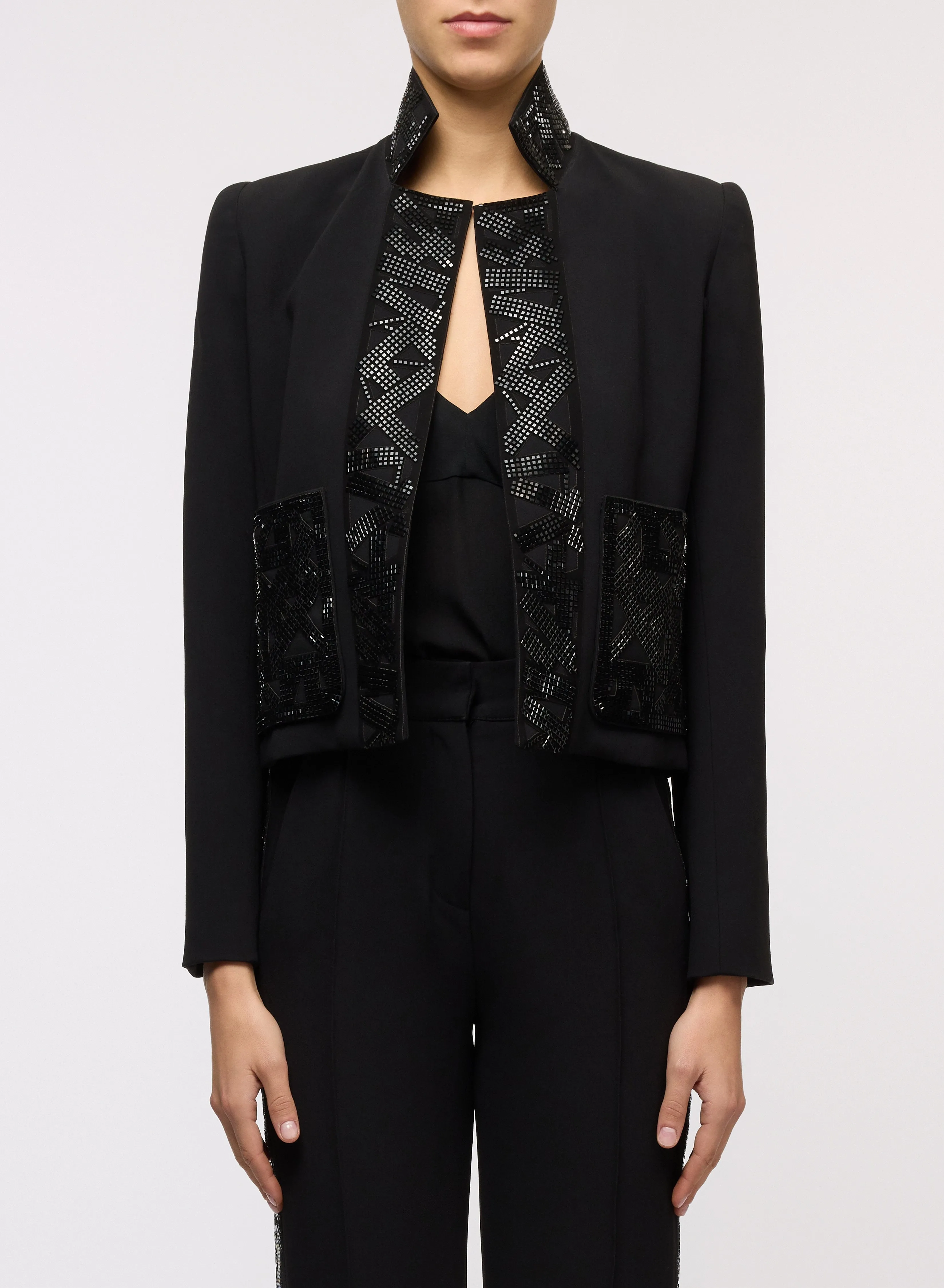 Embellished Crepe Jacket