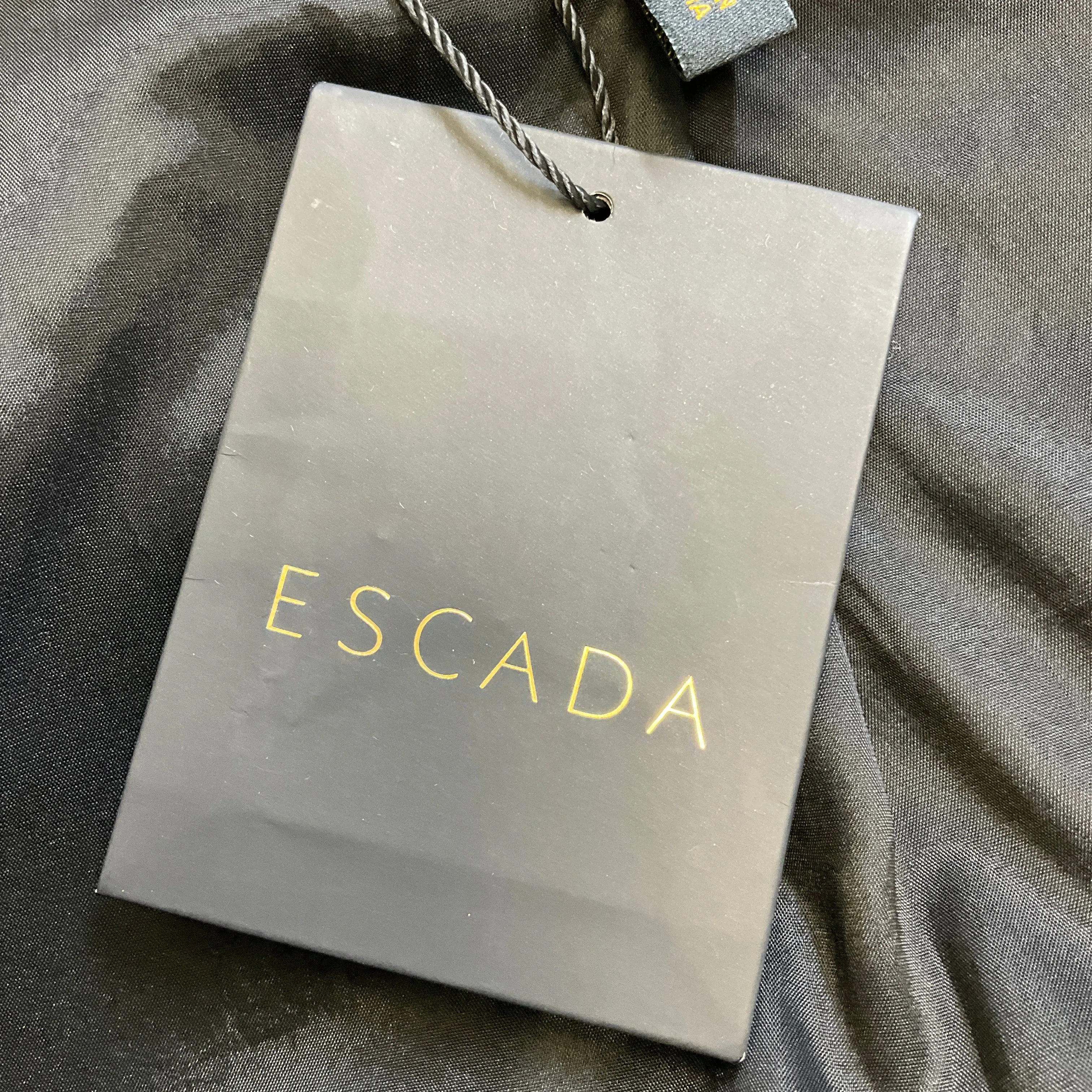 Escada Black Besli Beaded Trim Crepe Evening Jacket