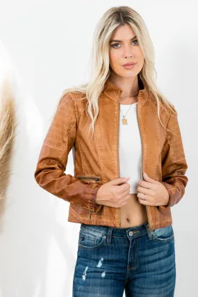 Faux Leather Biker Jacket