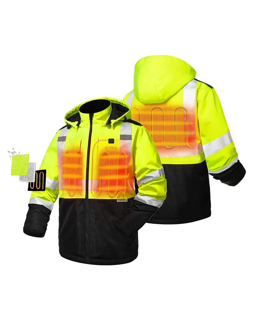 Final Sale - Men's Heated High-Visibility Work Jacket