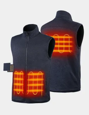 Final Sale - Men's UltraSoft Heated Fleece Vest (with Heating on Pockets)