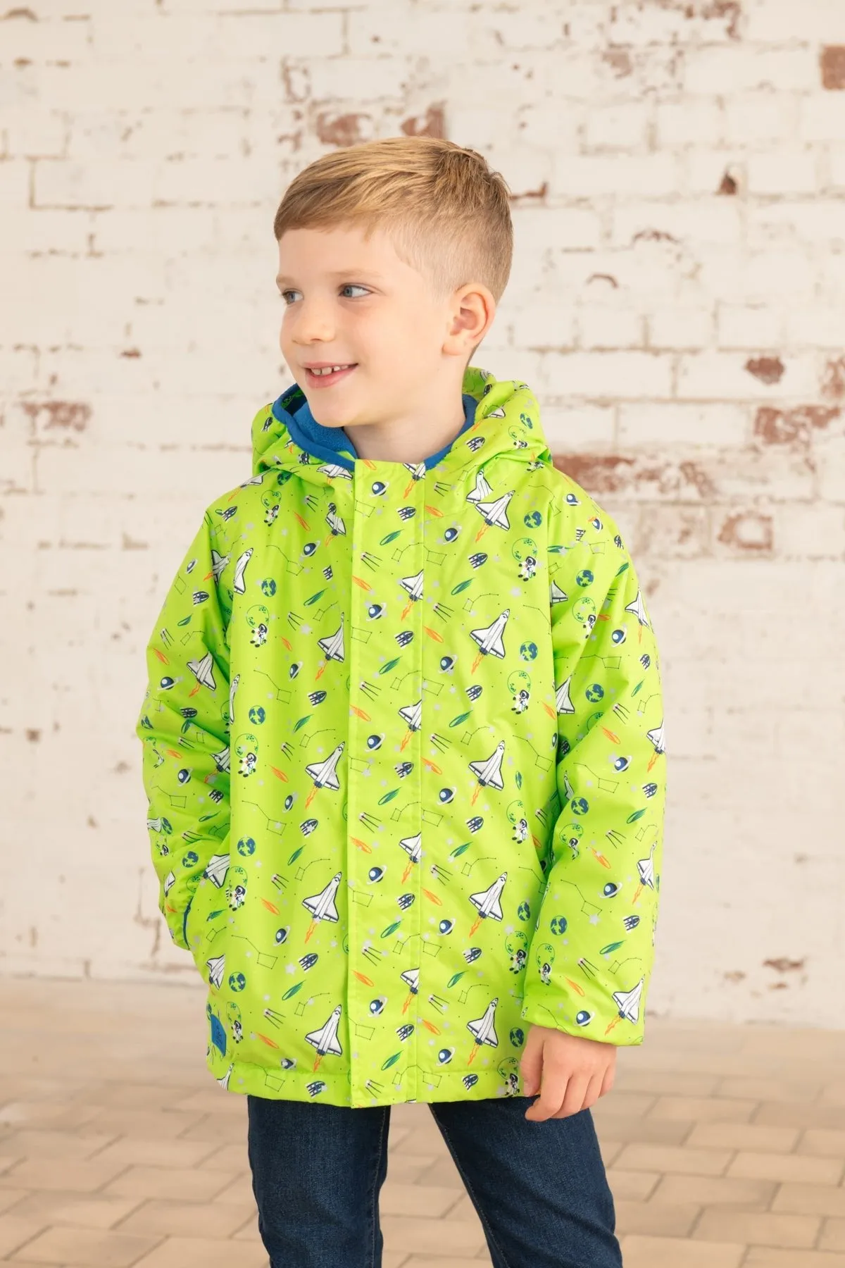 Finlay Coat - Lime Space Print